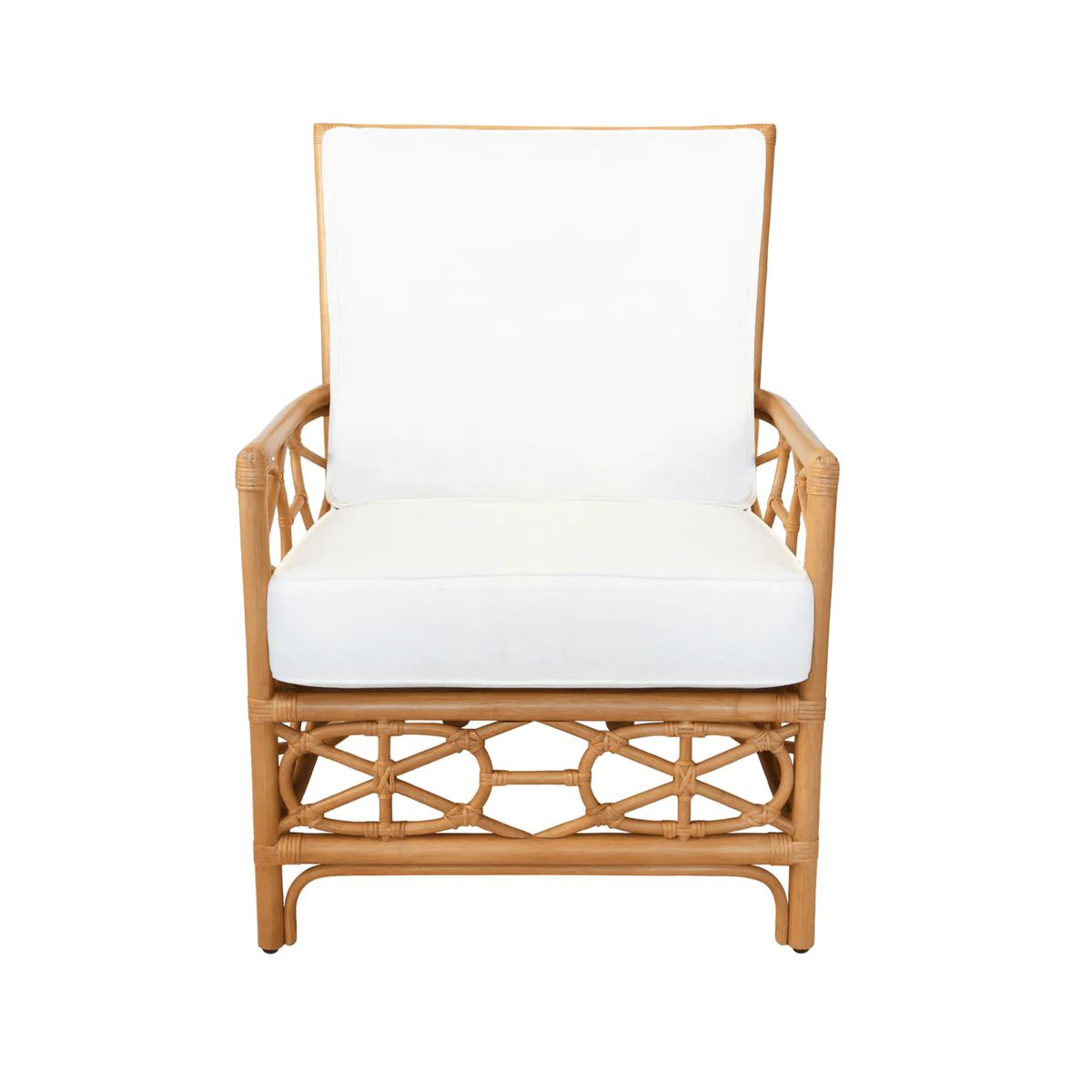 Worlds Away Auburn Rattan Club Chair | The Well Appointed House, LLC