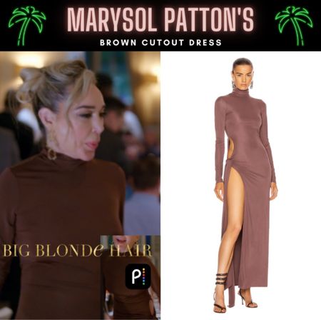 Cut It Out // Get Details On Marysol Patton’s Brown Cutout Dress With The Link In Our Bio #RHOM #MarysolPatton 