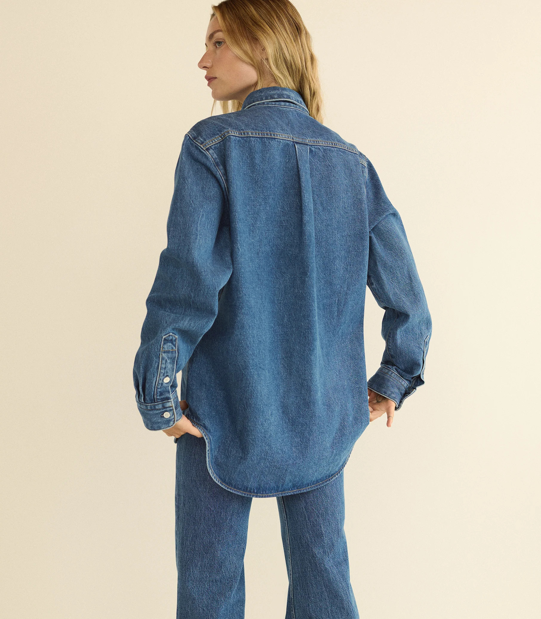 Bacall Shirt - Roussillon Mid Wash | DÔEN | DOEN