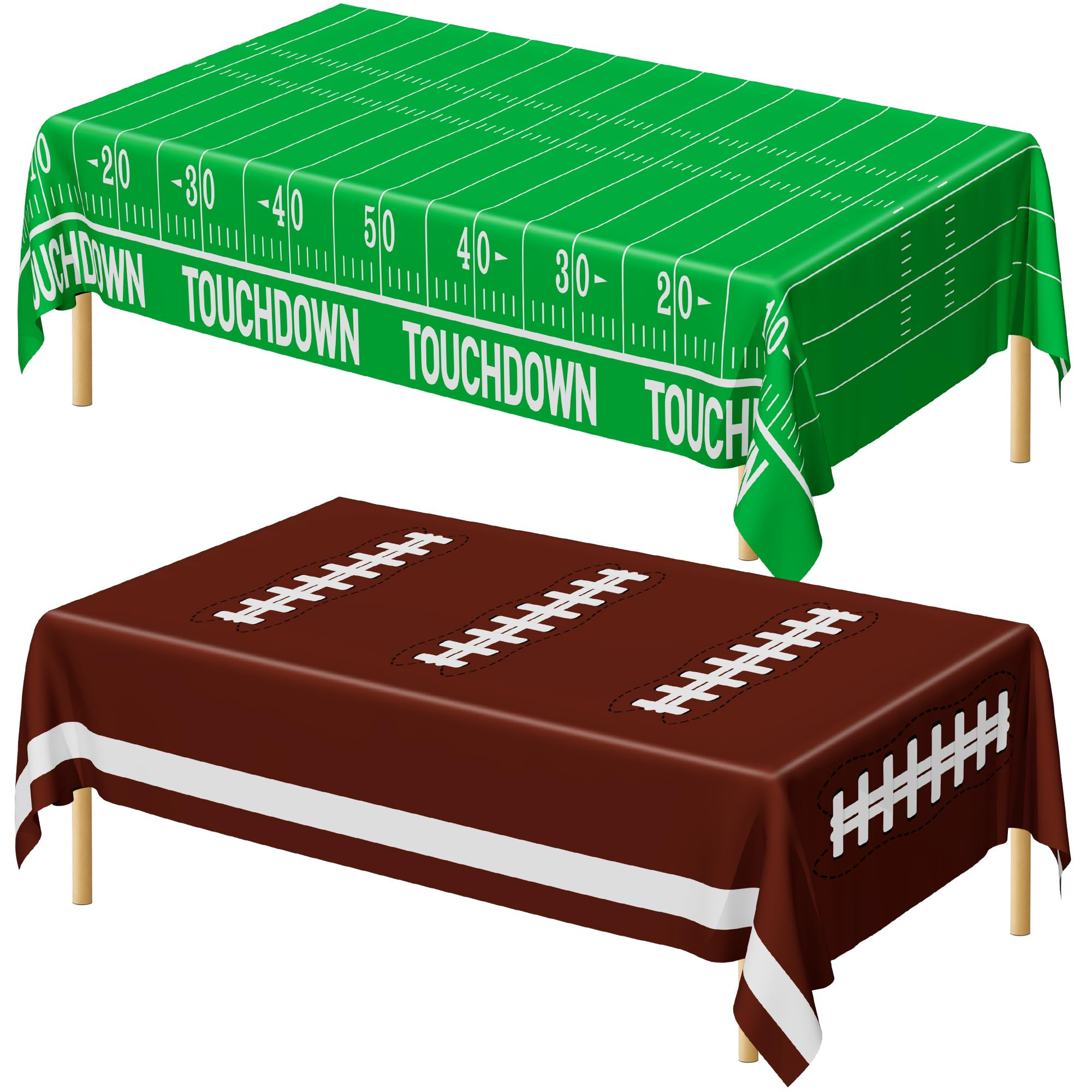 QZYL Football Party Decorations 2026, Disposable Football Tablecloth, 2 PCS Brown Green Decoratio... | Amazon (US)