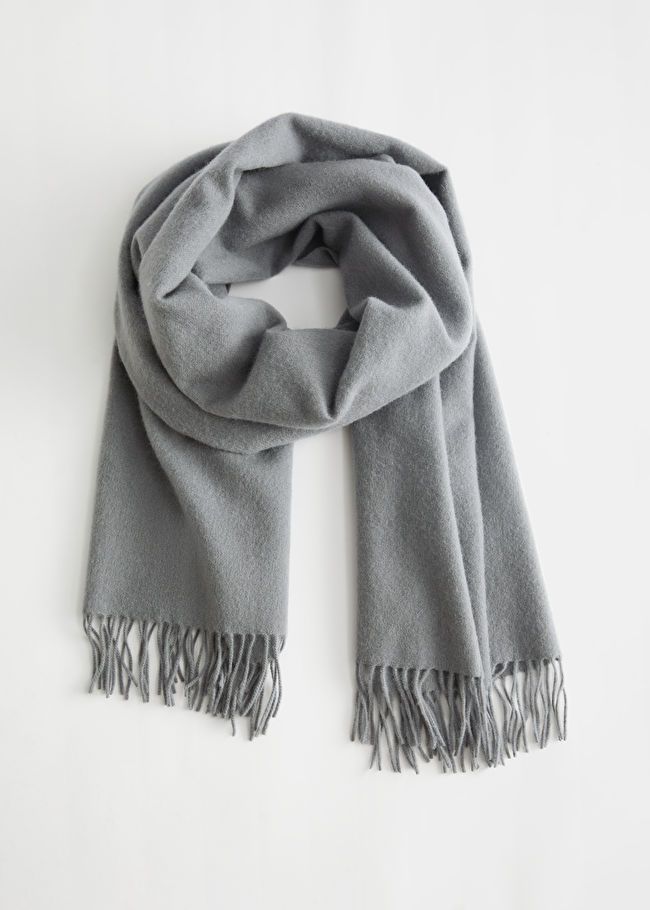 Fringed Wool Blanket Scarf | & Other Stories US