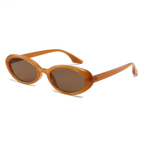ONLYZILLA Retro Classic Oval Sunglasses for Women and Men Small 90s Style (Orange) | Amazon (US)