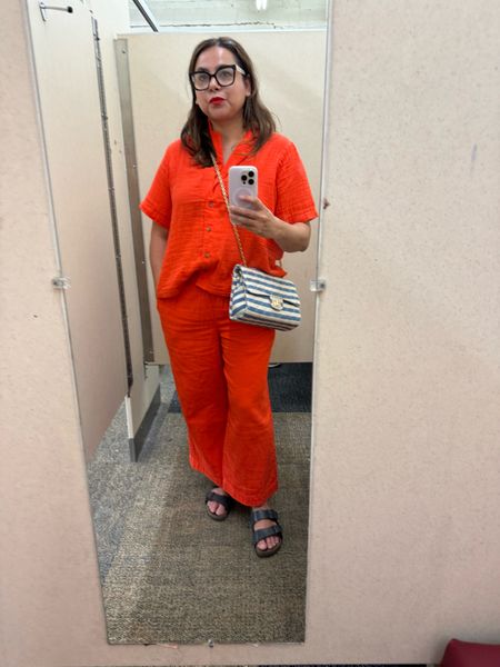 Loving my bright orange/red outfit today! Going to pick it up in more colors! 40 percent off today! 