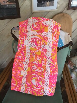 Lilly Pulitzer Strapless Orange and Pink Dress, Size 2  | eBay | eBay US