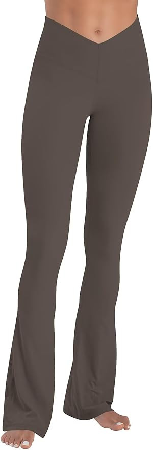 Sunzel Mini Flare Leggings, Mid Rise Flared Yoga Pants, Wide Leg | Amazon (US)