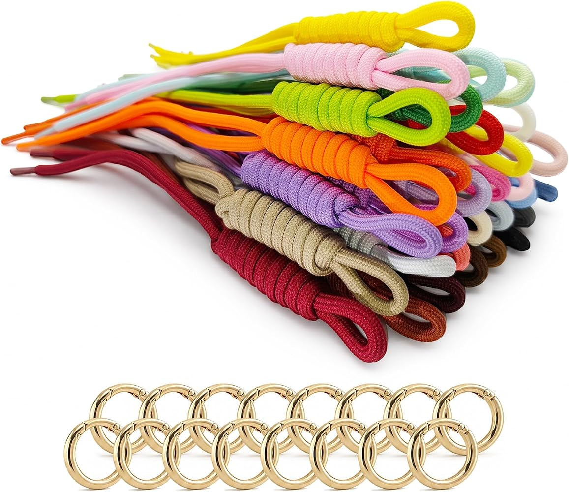 Paracord Keychain, 20/33/40 Pack Braided Rope Keychains for Bags, Keys, Carabiner Zipper Pull | Amazon (US)