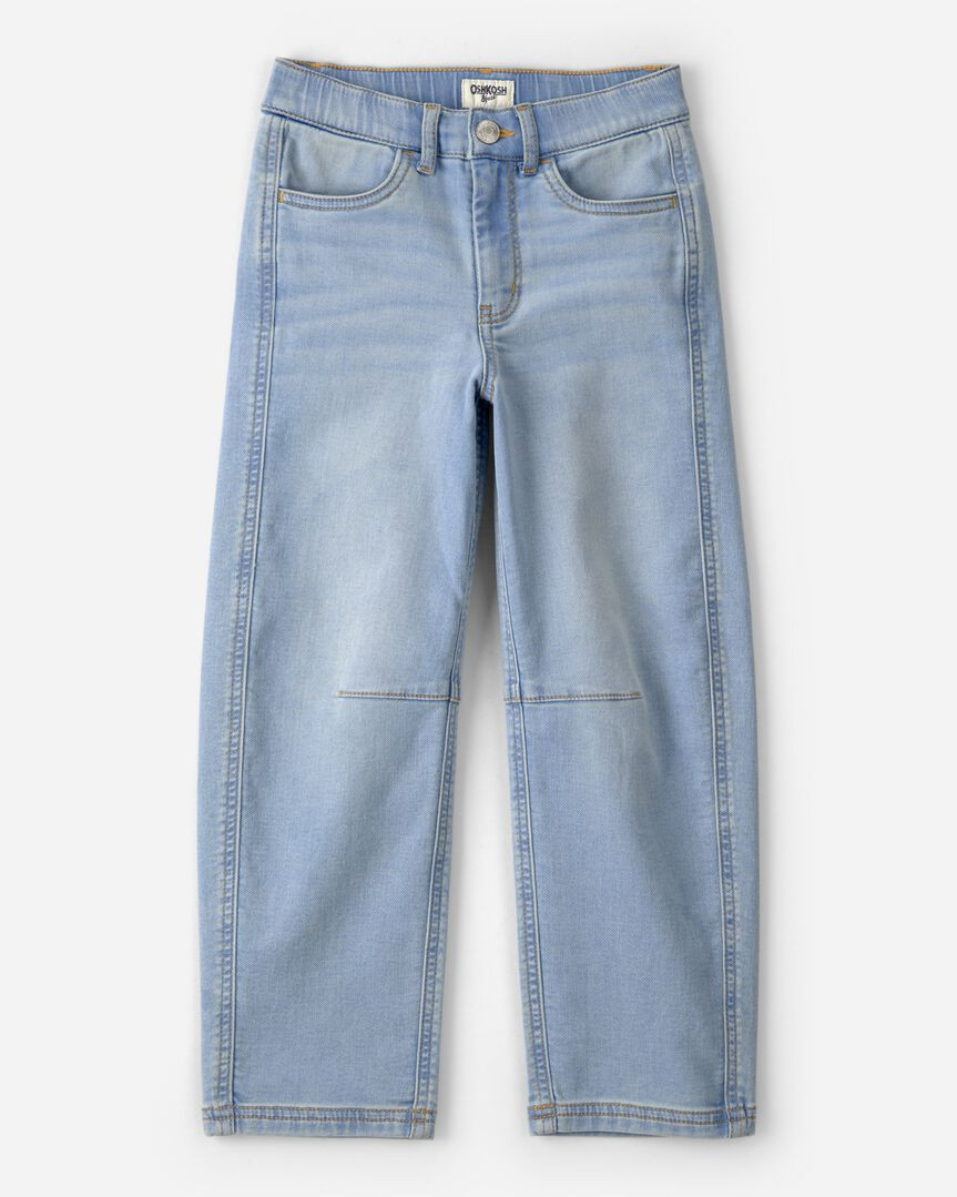 Girls Light Wash Denim Barrel Jeans - Blue - OshKosh B'gosh | Carter's | Carter's Inc