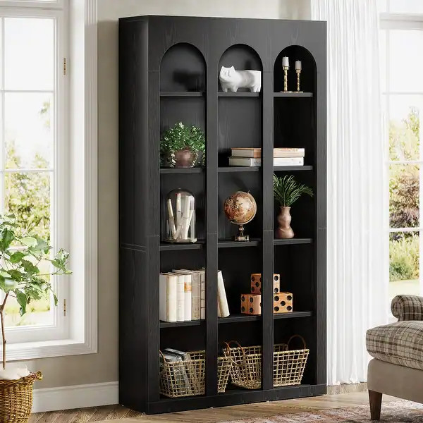 70.87-Inch Bookshelf, 5-Tier Rustic Bookcase - Bed Bath & Beyond - 41268215 | Bed Bath & Beyond