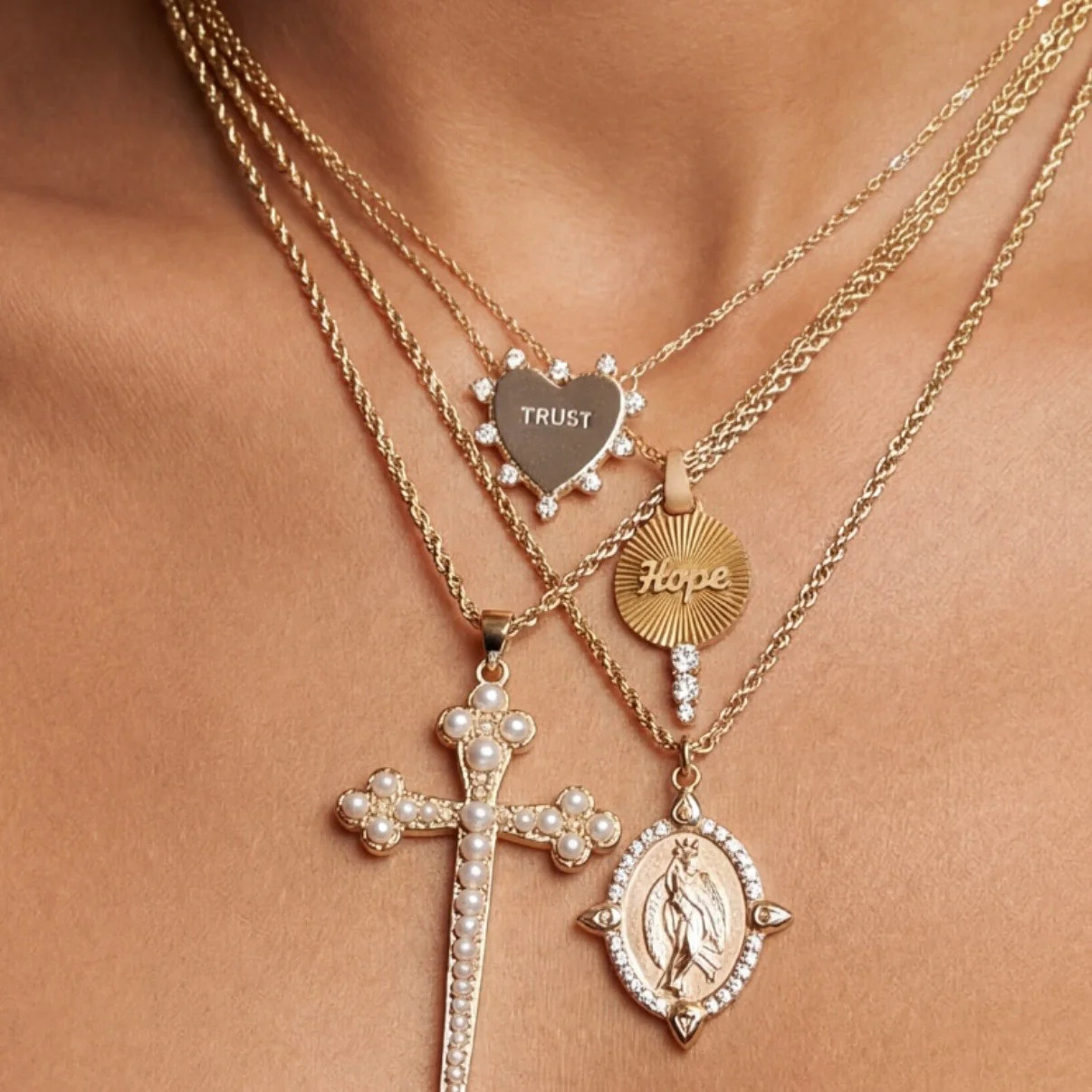 Two-Tone Heart of Trust Necklace | Joy Dravecky Jewelry