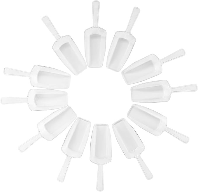 12 Pack Mini Acrylic Plastic Ice Scoops Multi Purpose Clear Candy Scoops for Dessert Buffets Kitc... | Amazon (US)