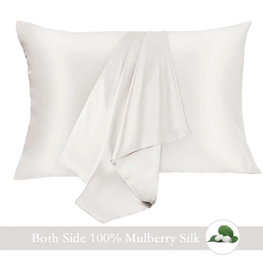 Jocoku 100% Mulberry Silk Pillowcase for Hair and Skin, 2 Pack Natural Silk Pillowcase Both Sides... | Walmart (US)