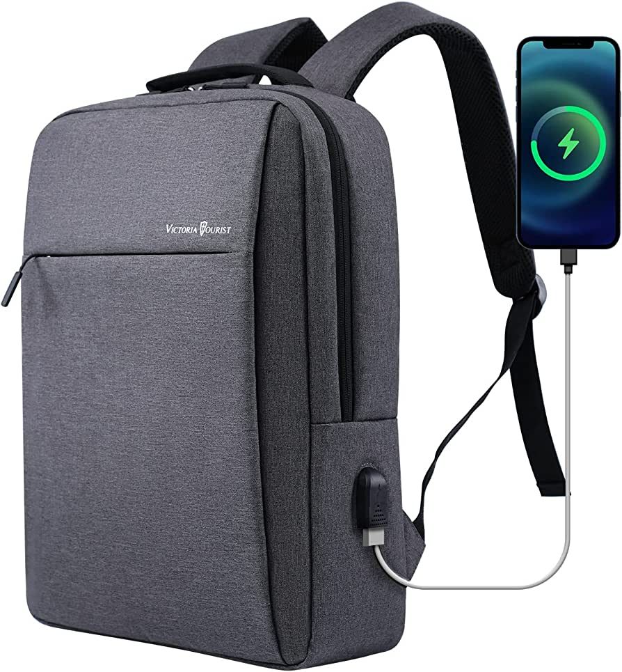 Victoriatourist Laptop Backpack 15.6 Inch, Business Slim Durable Laptops Travel Backpacks with US... | Amazon (US)