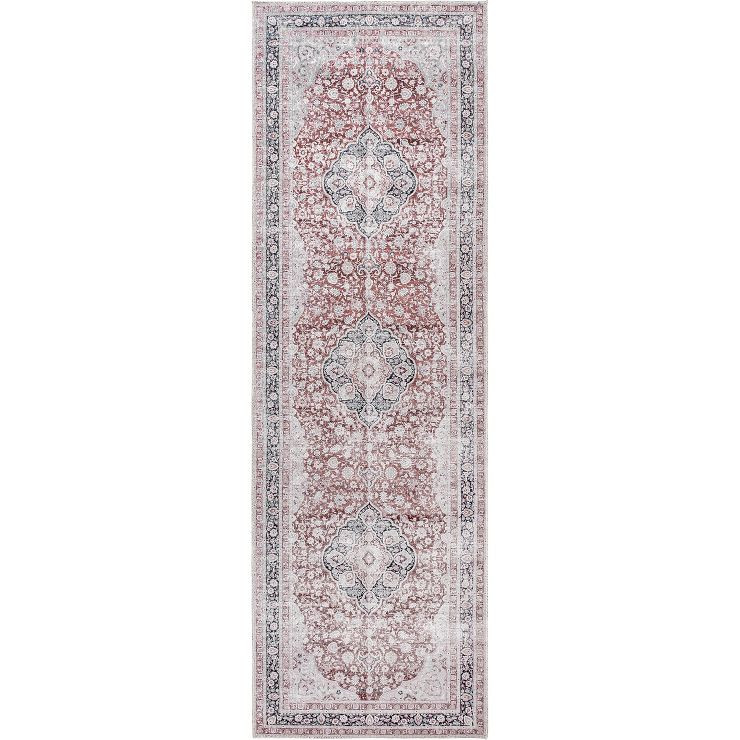 nuLOOM Paulina Machine Washable Traditional Floral Medallion Area Rug | Target