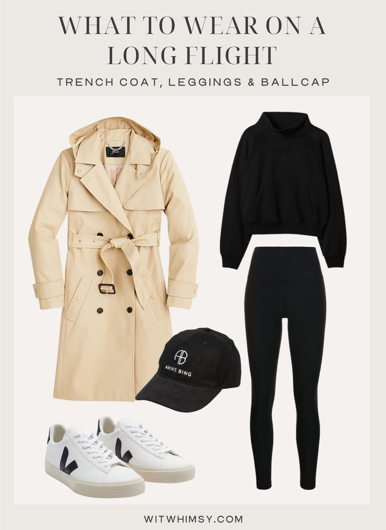 What to wear on a long flight — trench coat, Lululemon leggings, and ballcap 

#LTKTravel