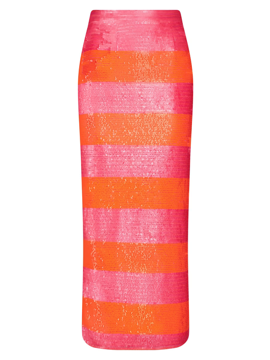 Sequined Stripe Pencil Midi-Skirt | Saks Fifth Avenue