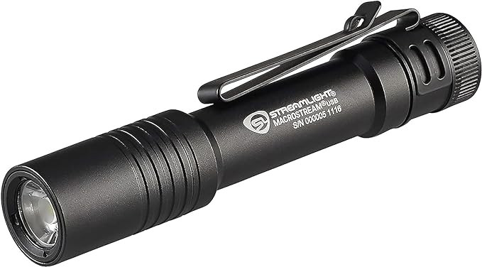 Streamlight 66320 MacroStream USB 500-Lumen Rechargeable Compact Flashlight with Wrist Lanyard, H... | Amazon (US)
