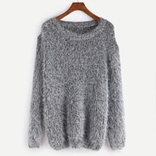 Fuzzy Chunky Knit Sweater | SHEIN