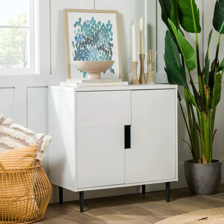 Gap Home Modern Color Block 2-Door Accent Cabinet, White/Blue | Walmart (US)