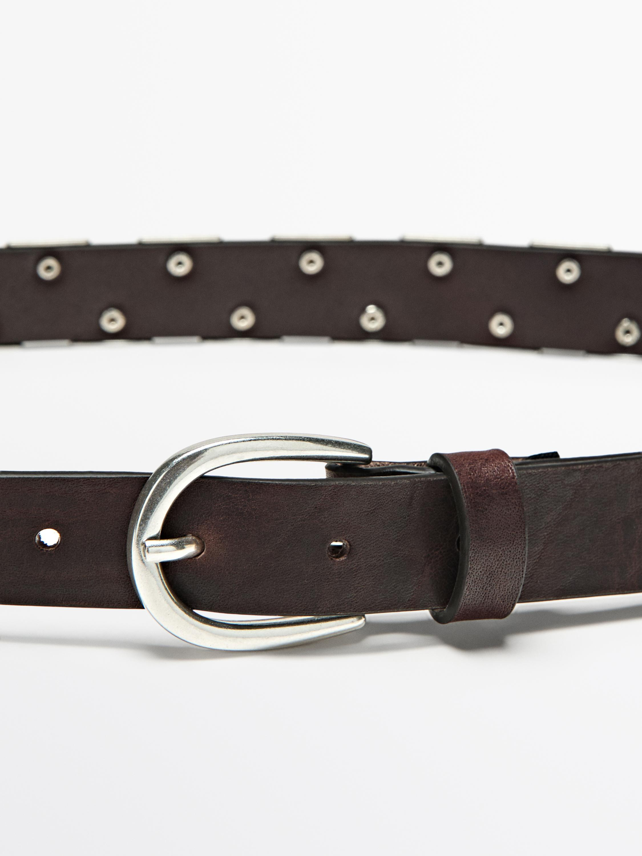 Gürtel mit Metallapplikationen | Massimo Dutti DE