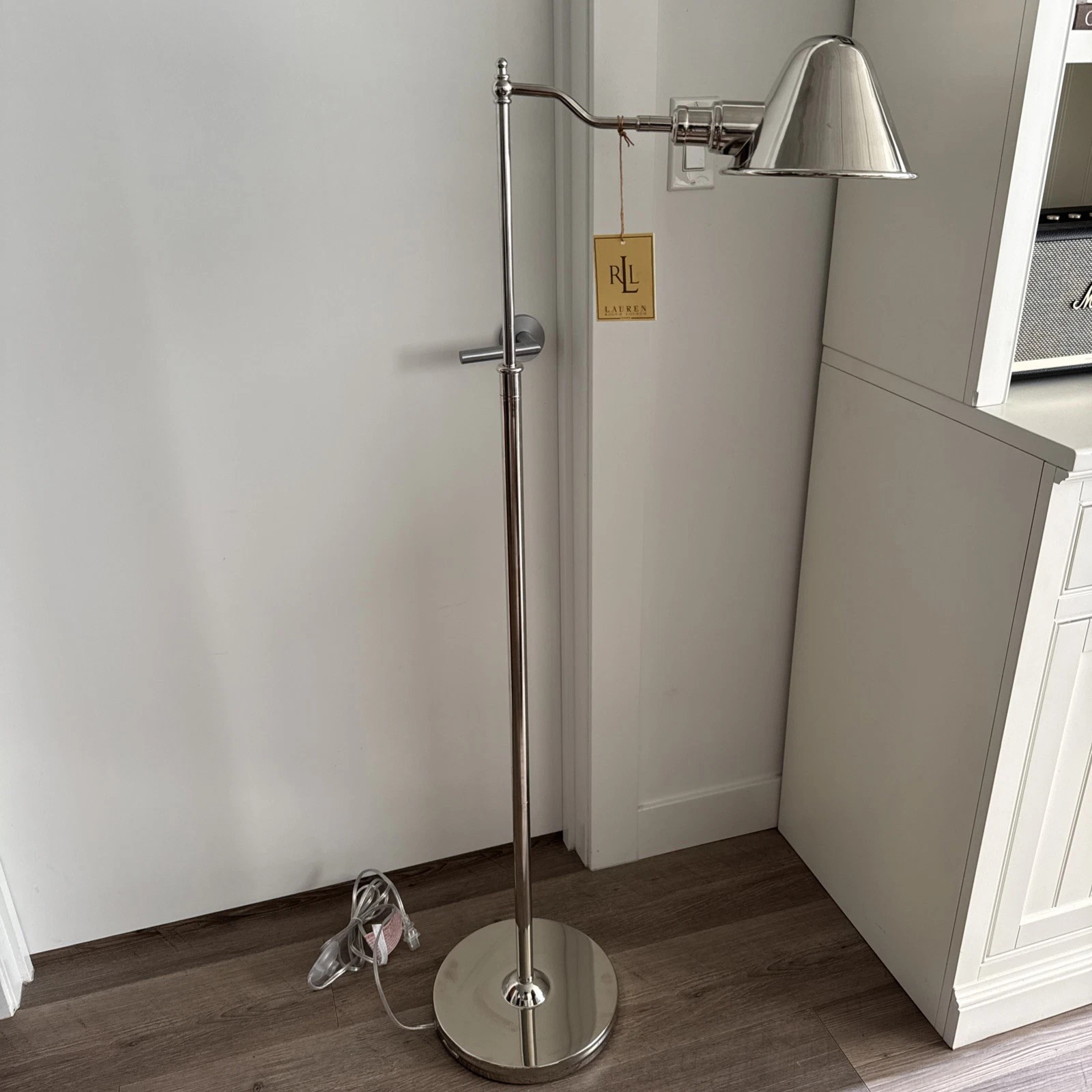 Ralph Lauren Heavy Floor Reading Lamp Polished Chrome Antique Classic 52” NEW   | eBay | eBay US