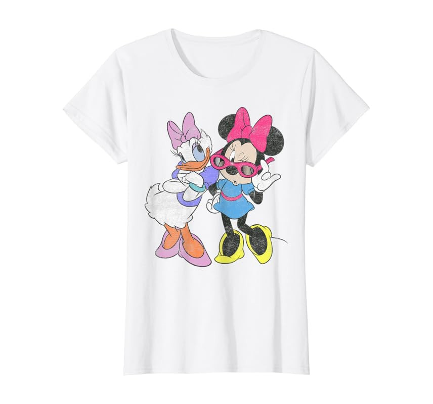Disney Mickey And Friends Daisy & Minnie Fashion Short Sleeve T-Shirt | Amazon (US)