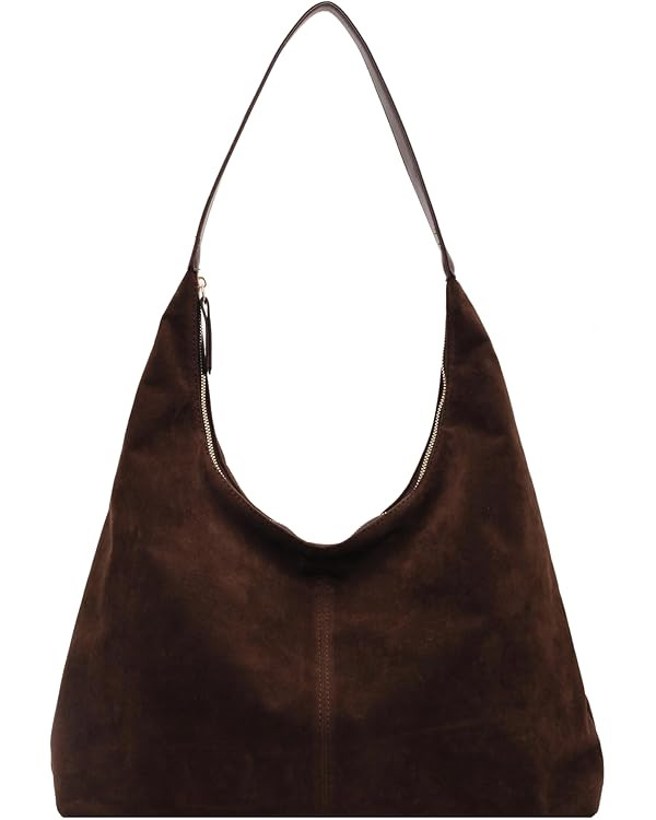 Suede Tote and Hobo Bags for Women - Large Slouch and Crescent Shoulder Bags - Work Tote Handbag | Amazon (UK)
