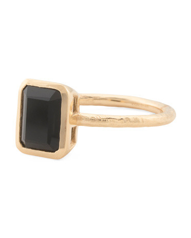 Made In India 14kt Gold Plated Black Onyx Ring | TJ Maxx