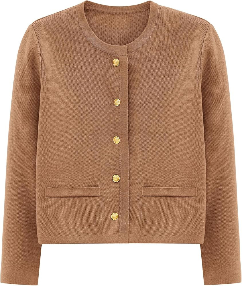 PRETTYGARDEN Women's 2024 Winter Cardigan Sweaters Button Down Open Front Long Sleeve Knit Cardig... | Amazon (US)