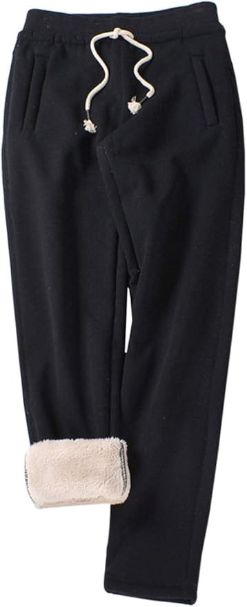 Gihuo Women's Sherpa Lined Sweatpants Winter Warm Fleece Lined Sweatpants with Pockets Fleece Jog... | Amazon (US)