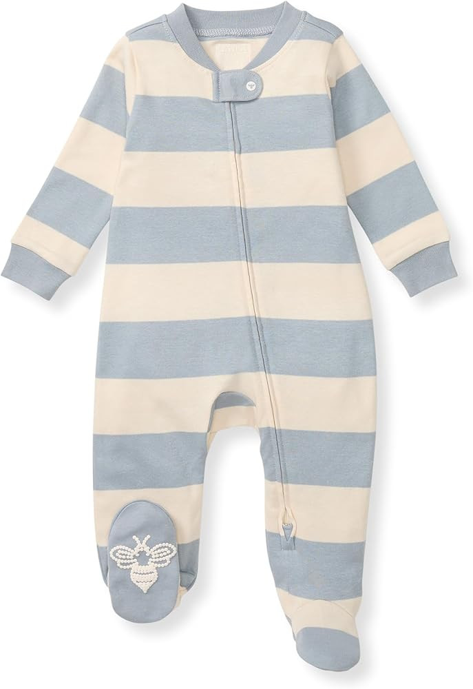 Burt's Bees Baby Boys Sleep and Play PJs, 100% Organic Cotton One-Piece Zip Front Romper Jumpsuit... | Amazon (US)