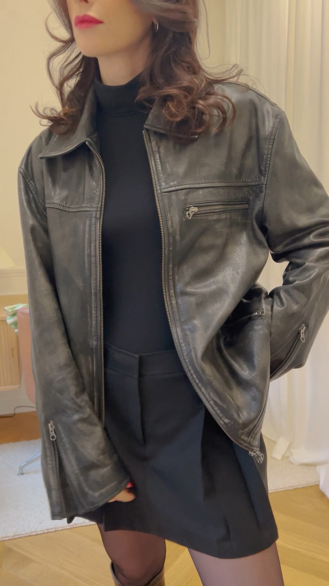 black bodysuit, red lip stain, sunglasses, black knee high boots, wolford tights, silver hoops, crossbody bag, red scarf, aligne, anthropologie, cos, wolford, selfridges, boots, chanel beauty, le specs, net-a-porter, shoe the bear, oliver bonas, astrid & miyu, h&m, john lewis 

discounts: 
leather jacket: anthropologie 25% off
pleated skirt: cos 25% off
wolford bodysuit via john lewis: 20% off 
silver hoops: astrid & miyu 25% off

#LTKSeasonal #LTKCyberSaleUK #LTKstyletip