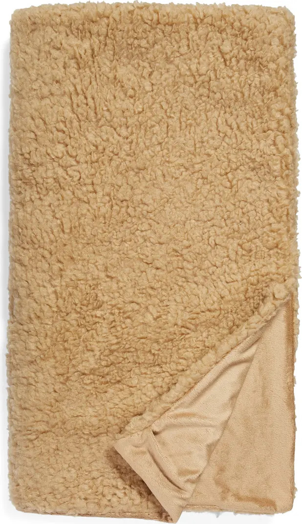 Cozy Teddy Faux Fur Throw Blanket | Nordstrom