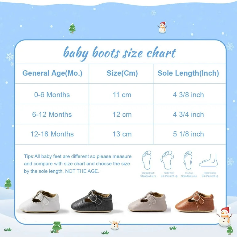 Bonario Baby Girls Dress Shoes Infant Mary Jane Bowknot Flats None-Slip Sole Princess Shoes for N... | Walmart (US)