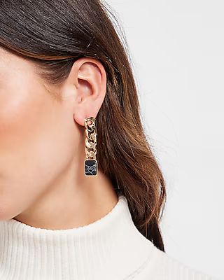 Marble Stone Chain Drop Earrings | Express