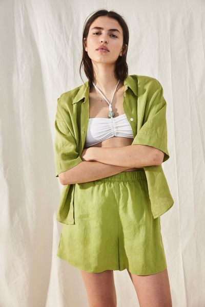 Shorts pull-on in lino | H&M (FR, IT, ES, PT, BE)