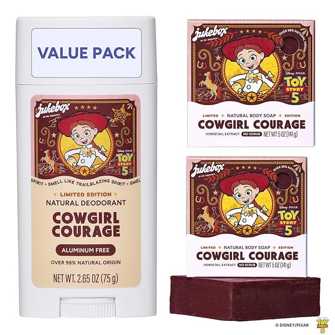 JUKEBOX Natural Women's Bar Soap and Deodorant – Limited Edition Disney and Pixar’s Toy Story... | Amazon (US)