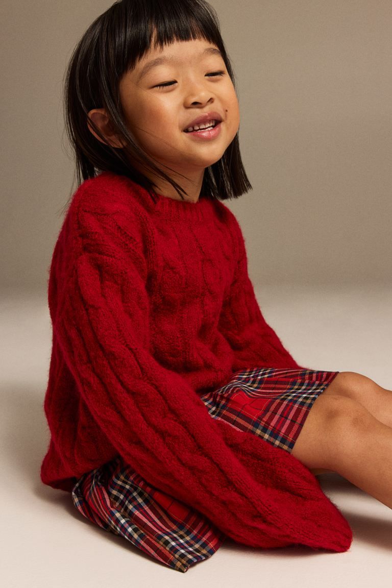 Twill Skirt - Red/plaid - Kids | H&M US | H&M (US + CA)