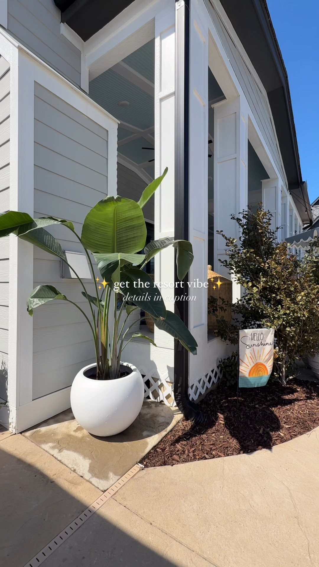 resort vibes 🌴 | pair this amazon oversized planter pot w/ the bird of paradise plant for an instant tropical vibe this summer! 

-got the plant from @homedepot under $45! ✨ 
#backyard #backyardoasis #backyardgarden #outdoorliving #tropicalplant #amazon #amazonhome #amazonfinds #backyardgoals #summer #patiodecor #patiodesign 

#LTKHome #LTKFindsUnder100 #LTKSeasonal