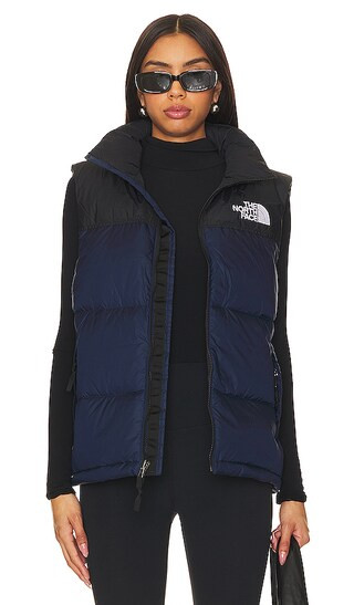 1996 Retro Nuptse Vest in Summit Navy & Tnf Black | Revolve Clothing (Global)