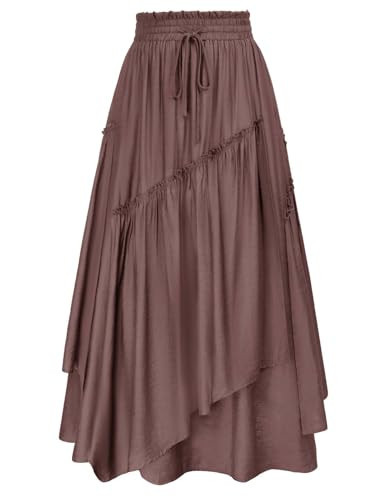 Scarlet Darkness Long Skirts for Women Renaissance Costume Pirate Maxi Skirt Plus Size with Pocke... | Amazon (US)