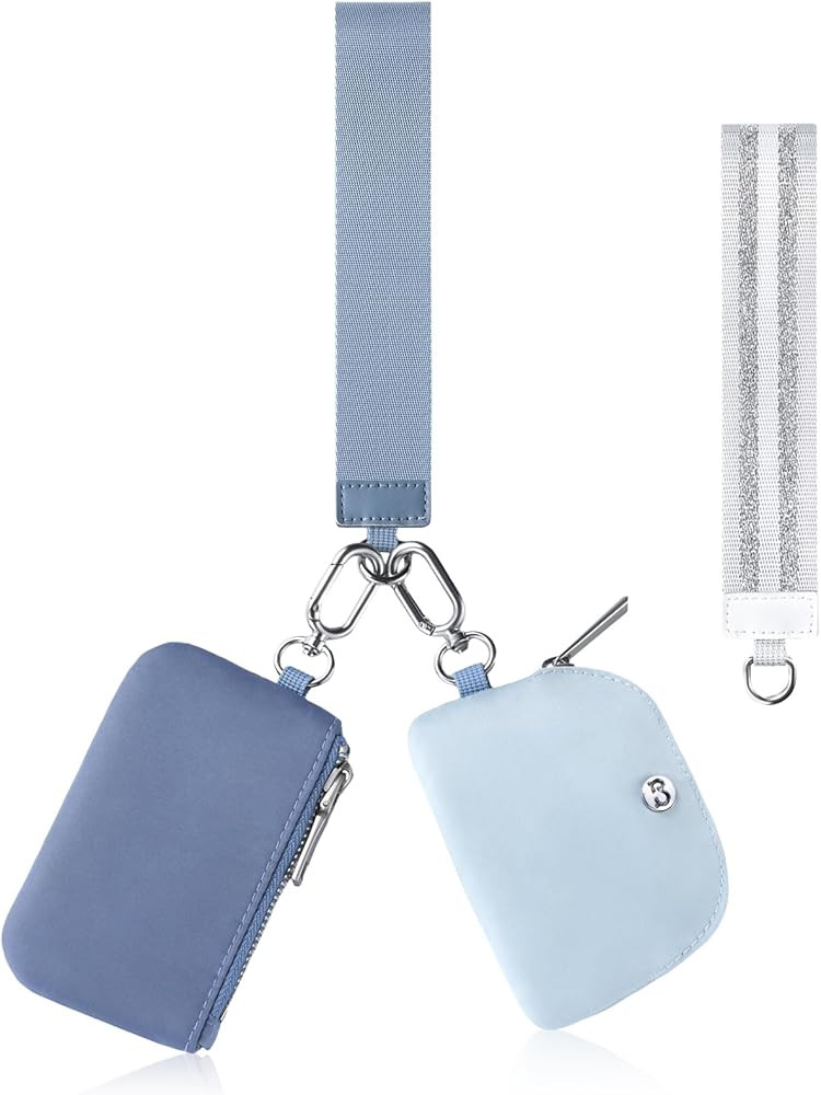 Babysun Mini Zip Around Dual Pouch Wristlet With 2 Straps Wristlet Keychain Wallet for Women Coin... | Amazon (US)