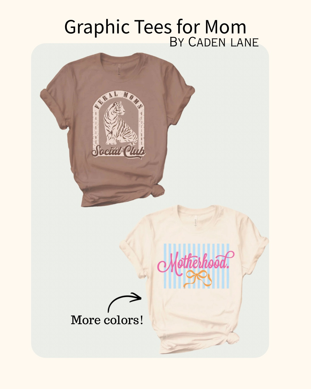 @Caden Lane has the cutest graphic tees for the moms! Perfect Mother’s Day gift for a friend, sister, or special mom in your life 🤎

#LTKMothersDay #LTKKids #LTKmomlife