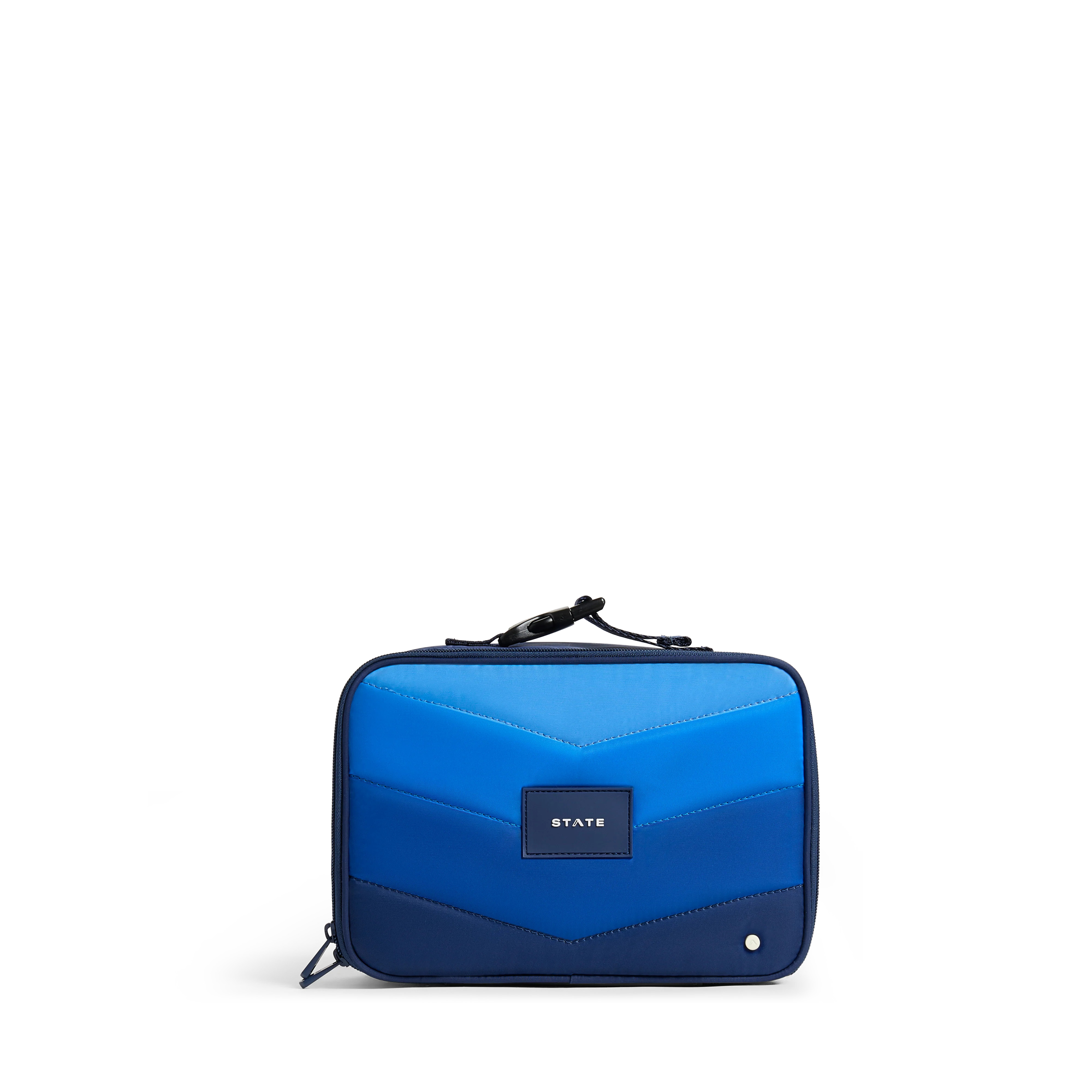 STATE Bags | Rodgers Lunch Box Nylon Puffer Blue Chevron | STATE Bags