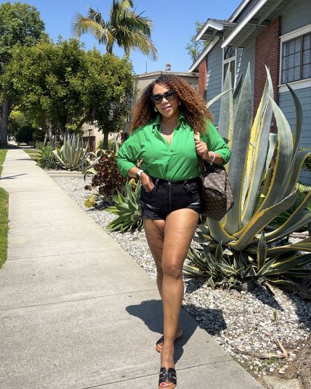 Green 💚 is always a favorite! I have this shirt in white too. Got a size large. Shorts are a size 33. #wearwhatyoulove #wearwhatyouwant

#LTKfindsunder50 #LTKmidsize