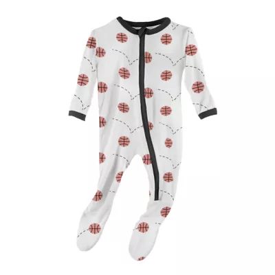 KicKee Pants® Basketball Footie Pajama in Natural | Bed Bath & Beyond | Bed Bath & Beyond