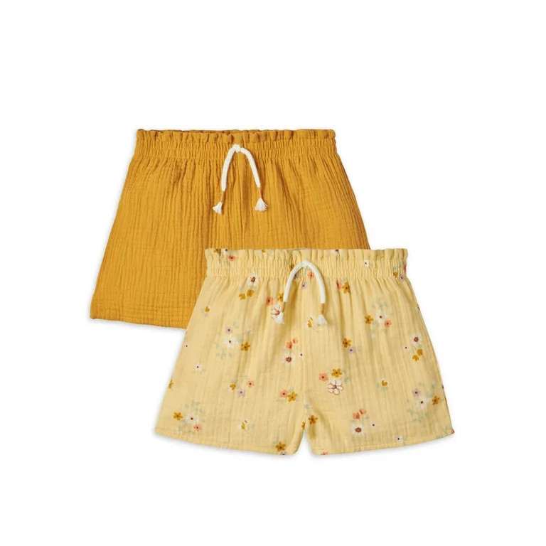 Modern Moments by Gerber Toddler Girl Gauze Shorts, 2-Pack, Sizes 12M-5T | Walmart (US)