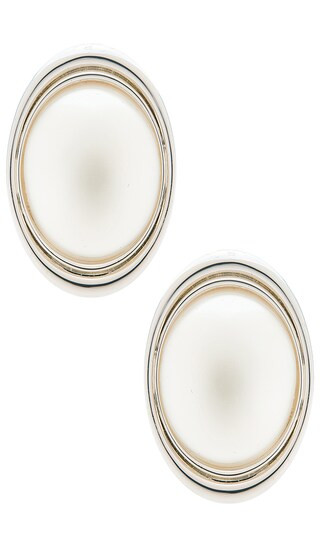 Sanaa Earring in Silver & Pearl | Revolve Clothing (Global)