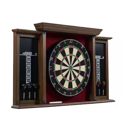MD Sports Game Room, Darts 5-in Brown Composite Dartboard Cabinet with Dartboard | Lowe's