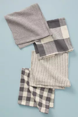 Amber Lewis for Anthropologie Grayston Napkins, Set of 4 | Anthropologie (US)
