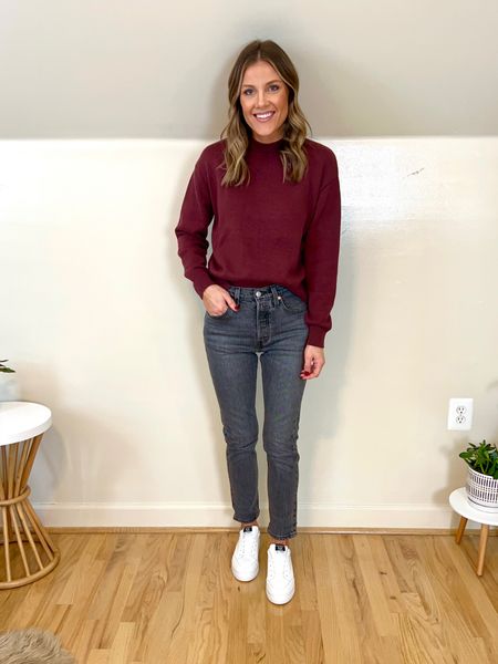 Casual fall outfit idea- 
Amazon sweater- S 
Jeans- 0/25 regular - little to no stretch, real denim with button front 

#LTKunder50 #LTKunder100 #LTKshoecrush
